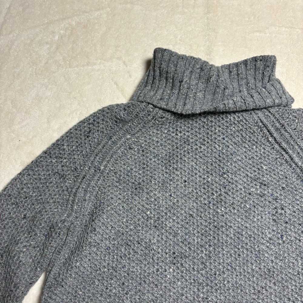 Lauren Ralph Lauren Women Turtleneck Sweater Medium Gray Speckled Cozy Winter - Picture 5 of 15
